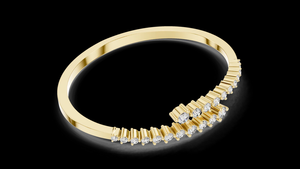 Pulsera de Diamantes Cultivados en Laboratorio con Motivo de Corazón Plateado, Elaborada en Oro de 14K y 18K con un Diseño Romántico Inspirado en el Corazón - Product Image 6