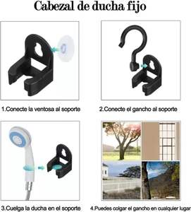 Suministros para Exteriores al por Mayor, Bomba de Ducha de Agua Moderna Personalizada con USB Recargable, Bidé Portátil Plegable de Acero Inoxidable 304 - Product Image 2