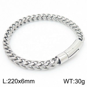 Bracelets unisexes personnalisés en acier inoxydable de haute qualité, plaqués or 18 carats, chaîne blé, pour les fêtes - Product Image 5