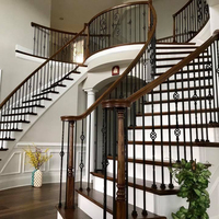 Australie Conception de garde-corps de bâtiment classique élégant Double escalier incurvé balustrade en fer forgé personnalisé