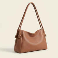 Sac Hobo en Cuir Véritable Tendance Automne/Printemps Portable Imperméable avec Fermeture Éclair Personnalisable pour Ordinateur Portable Femme Usine OEM ODM
