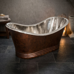 Bañera Rectangular de Cobre con Patas de Gato, Estilo Dibujos Animados, Hecha a Mano, Doble, Portátil, Plegable, Ecológica y Duradera - Product Image 3