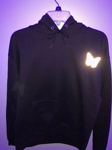 Sweatshirts à capuche et sweatshirts personnalisés pour hommes phosphorescents 100% coton imprimé brodé teint uni pour la saison d'automne - Product Image 2