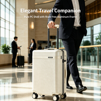 Valise rigide Kazonne Pure PC avec cadre en aluminium, serrure TSA, roues amortissantes, doublure amovible et lavable pour bagages de voyage