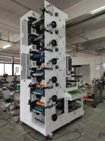 350 Vierkleuren Automatische Nieuwe Flexografische Printer voor het printen van wit karton & plastic folie etiketten