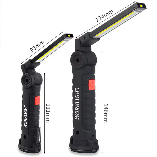 Portable Magnetic Led Work Light Car Repair Emergency 360 Degree Rotate Cob Rechargeable Torch Foldable Working Lamp