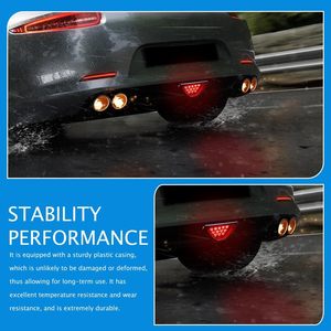 Lampu Rem <span class=keywords><strong>LED</strong></span> Segitiga Gaya F1 12V Universal 12 <span class=keywords><strong>LED</strong></span> Merah Lampu Strobo Kedip Lampu Sinyal Stop Belakang untuk Mobil Motor SUV Truk - Product Image 2