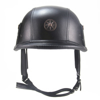 Cascos de Motocicleta de Cuero con Diseño Nuevo 2023, Cascos Retro para Moto, Casco de Motocicleta Alemán