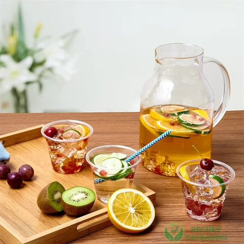 Pet Cups 16 Oz Plastic Cup For Milk Tea