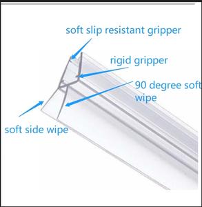 . 2024 nueva gran oferta PVC baño <span class=keywords><strong>ducha</strong></span> pantalla inferior sello tira curva <span class=keywords><strong>goma</strong></span> plástico sello tira - Product Image 6