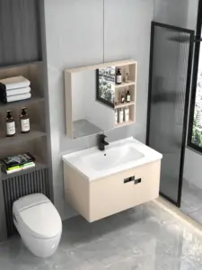 Washbasin Bathroom Storage Cabinet Aluminium Bathroom Floating Vanity From Chaozhou Manufacture