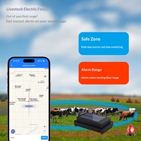 Traceur GPS GSM mondial pour l'élevage, étanche IPX6, 4G, en matériau ABS/PC, clôture électronique intelligente pour bovins Android
