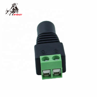 Conector de alimentación macho CCTV DC de 5,5x2,1 MM, adaptador de toma de corriente AC DC, conector Bnc de alimentación hembra CCTV