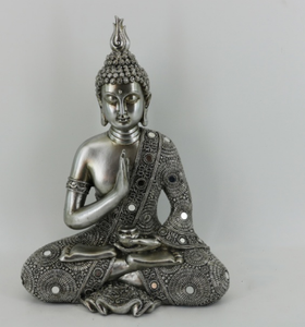 Mesa decorativa Feng Shui hecha a mano, estatua de Buda sentado, Buda de resina <span class=keywords><strong>meditando</strong></span> - Product Image 3