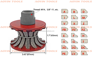 B20 pos.1 răng hình bánh xe kim loại trái phiếu phân đoạn răng Kim Cương Router bit cho đá Granite đá cẩm thạch cạnh roughing - Product Image 5