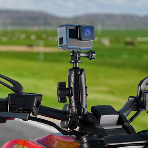 Tốt 3.54 ''đôi ổ <span class=keywords><strong>c</strong></span>ắm <span class=keywords><strong>c</strong></span>ánh tay 1/4"-20 chủ đề Máy Ảnh kẹp núi Tripod núi Adapter cho hành động xe máy giấy phép tấm khung - Product Image 2