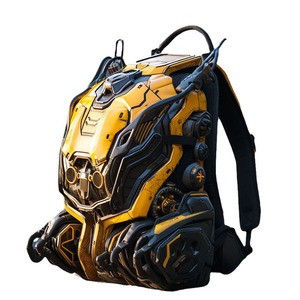 Hardshell Light Up Cycling Backpack Bumblebee Style Waterproof Fashion Outdoor Daypack For Men - Product Image 5