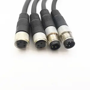 M8 Sensor Connector Cable Straight&Angle Male&Female Aviation Plug Socket 3P 4Pin Single-head Waterproof plug +5m PVC line