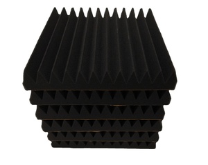 Dalles acoustiques modernes en polyuréthane 1x12x12, forme cale, absorption sonore pour studio, KTV, mur, appartement, hôpital - Product Image 2
