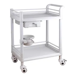 Medical Hospital Trolley Cart Strong Bearing Force Noiseless Trundle Dental Clinic Furniture Premium ABS Plastic cart