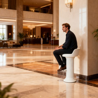 Tabouret de bar colonne grecque personnalisé et durable, chaise haute de loisirs pour mariages, cuisines, patios, pubs, bars à domicile et mobilier de maison