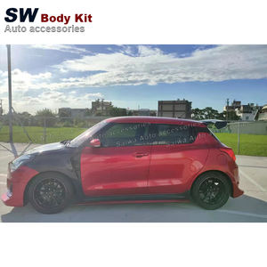 Комплект кузова из углеродного волокна для <span class=keywords><strong>Suzuki</strong></span> <span class=keywords><strong>Swift</strong></span> ZC33S модернизированная модификация переднего бампера, разделитель для губ, боковая юбка, части автомобиля - Product Image 3