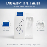 Machine à eau ultra pure de laboratoire pour l'analyse biochimique, la culture cellulaire, la détection TOC et la spectroscopie par absorption atomique