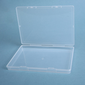 Transparent Plastic <b>Storage</b> <b>Box</b> Rectangle B0 Series Covered Desktop Organizer for <b>Documents</b> Jewelry Electronics Parts - Product Image 3