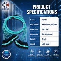 Câble Trunk KEXINT 192 Cœurs OM4 MPO vers MPO Type B Mâle APC LSZH 7M Cordon de Brassage Fibre Optique Haute Densité pour Réseaux 100G 400G