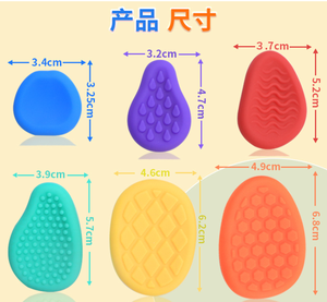 6 pièces/paquet pierre d'inquiétude douce sensorielle enfants Fidget jouets pour l'autisme apaisant le <span class=keywords><strong>Stress</strong></span> et le soulagement de l'anxiété pour les filles - Product Image 5