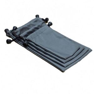 Sac en nylon gris imperméable personnalisé, avec logo sur mesure, pour écouteurs, enregistreur vocal, recyclable, réutilisable, portable, léger - Product Image 1