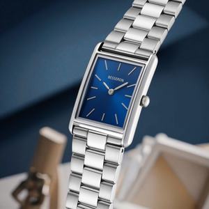 Montre pour femme en acier inoxydable personnalisée OEM, montre carrée pour femmes avec mouvement à quartz japonais, pour le travail et le sport - Product Image 2