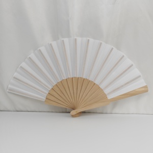 Abanico de Tela con Marco de Bambú de 23 cm, Abanico de Mano Portátil, Recuerdo de Boda, Regalo Empresarial con Impresión de Logotipo Personalizado, Venta al por Mayor - Product Image 3