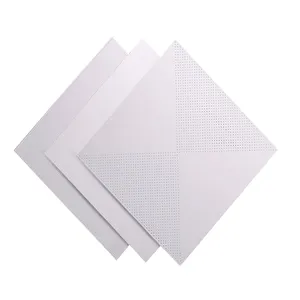 Ceiling Tile Panels Baffle Suspended Aluminum UV Modern Rectangle CN;GUA Made in China 600x600mm Graphic Design White as Needed