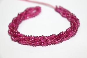 เครื่องประดับทำสีชมพูธรรมชาติ4มม. 100% สายสีธรรมชาติขายส่งร้านค้าหินทัวร์มาลีนลูกปัดเหลี่ยมเพชรพลอย - Product Image 2