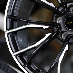 व्हीलशोम टिफांडो 768f नए 18/19 इंच जाली T6-6061 एल्यूमीनियम मिश्र धातु व्हील 5x112 pcd 30 मिमी एट ब्लैक + मेल्ड मशीन फेस फिनिश - Product Image 5