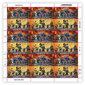 Sellos de recuerdo del Reino Unido de Warhammer 40,000, sellos de primera clase del Reino Unido, sellos postales autoadhesivos del Reino Unido - Product Image 1