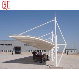 Structure de protection solaire en membrane pour parking de voitures, abri de parking pour voitures, tente de protection solaire pour garage - Product Image 6