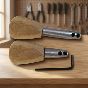 Outil de perçage réglable pour bijoux en fer, ensemble de gravoirs, forme irrégulière, manche en bois, support universel, modèle en aluminium 318A - Product Image 4