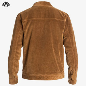 Chaqueta de pana elástica para hombre, forro de Sherpa prémium con bolsillos en el pecho, color marrón, OEM - Product Image 5