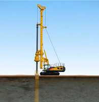 Foreuse rotative hydraulique XR240E de 240 m pour pieutage, avec moteur diesel, boîte de vitesses et pompe, conception portable et facile à utiliser