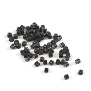 Vente en gros de perles <span class=keywords><strong>pour</strong></span> extensions de <span class=keywords><strong>cheveux</strong></span>, 4.0x2.0x3.0mm, anneaux doublés de silicone, micro link - Product Image 1