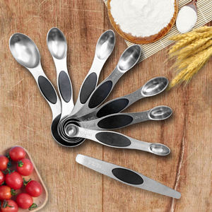 Cucharas medidoras magnéticas, juego de <span class=keywords><strong>8</strong></span> cucharas de acero inoxidable - Product Image 1