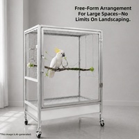 Cage à oiseaux en alliage d'aluminium, robuste et durable avec d'excellentes performances, adaptée aux perroquets et aux pigeons