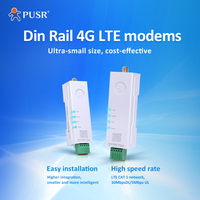 Módem Inalámbrico USR-DR152 para Riel DIN, DTU Serial RS485 4G LTE con Protocolo MQTT Cat 1