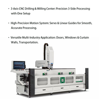 OUWO Nouvelle Conception 380V 3000MM Machine CNC à Double Broche Certifiée CE et Contrôlée par PLC pour la Fabrication de Profilés en Aluminium pour Usines de Façades Rideau