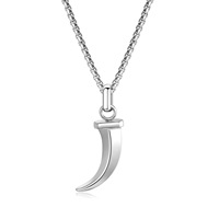 Collier pendentif pour homme en acier inoxydable plaqué or, design punk vintage, griffe de loup viking, bijoux de mode