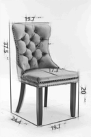 [В наличии в США] Кресла в стиле Mid-Century Modern с ручкой-кольцом в виде головы льва, элитные, с обивкой, из массива дерева, быстрая доставка из США, минимальный заказ 1 шт.