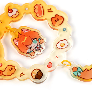 Vograce Tùy Chỉnh Acrylic Đứng Phim Hoạt Hình Phim Hoạt Hình Thiết Kế Trong Suốt In Ấn Acrylic Quyến Rũ Acrylic Vòng Hoa Treo Dòn Shaker Keychain - Product Image 3