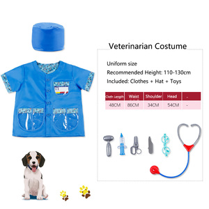 Costumes d'infirmière de fête de <span class=keywords><strong>carnaval</strong></span> d'halloween Cosplay uniforme d'hôpital Costume de jour de carrière d'infirmière de docteur d'animal familier pour des enfants - Product Image 2